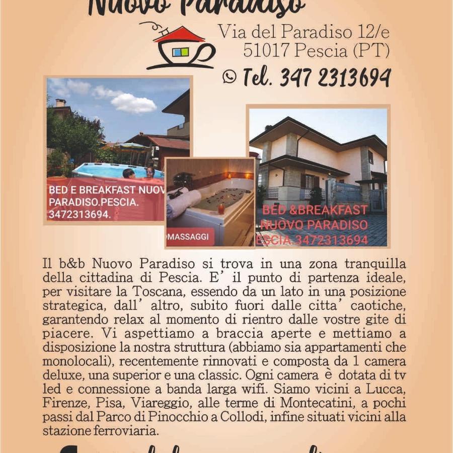 B&B Nuovo Paradiso Pescia Exteriér fotografie